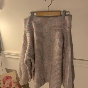 Women's Off-Shoulder Sweater - Cream